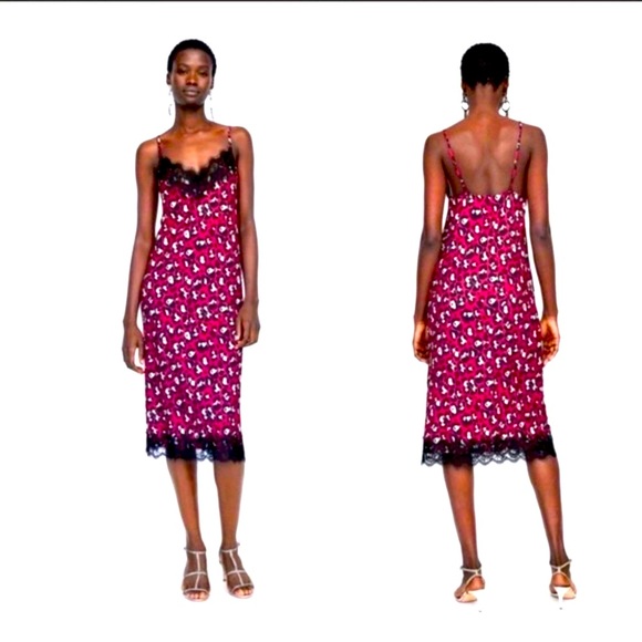 Zara Dresses & Skirts - Zara leopard print camisole midi dress